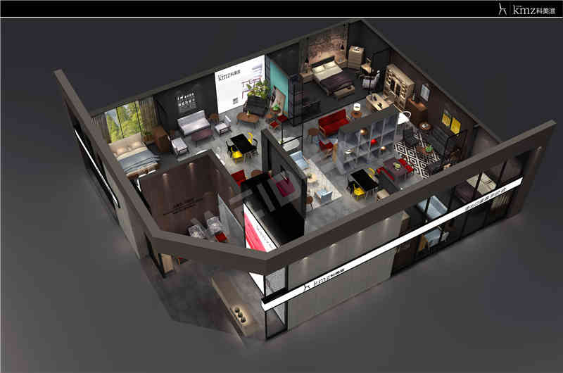 廣州展覽裝飾設計公司助力科美滋廣州國際家具展覽會Ciff展覽、展臺設計搭建